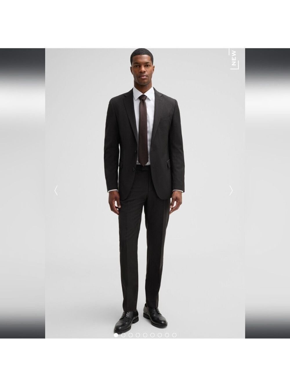 Strellson Virgin Wool Mens Charcoal Suit Size 48 Like New